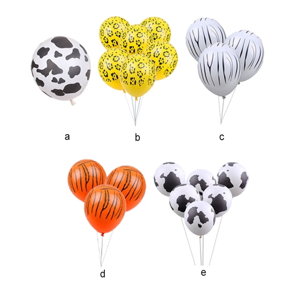 Maoww 100 Pieces Birthday Balloons Kids Animal Printed Light-weight House Balloon Room Kit 12 Inch Photo Props Shower Accessory Zebra Print