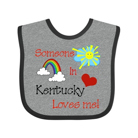 

Inktastic Someone in Kentucky Loves Me! Gift Baby Boy or Baby Girl Bib