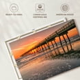 thumbnail image 6 of Elephant Stock Jacksonville Beach Pier Wall Art - Horizontal Canvas Wall Art - Living Room Wall Decor - Nautical Canvas - Beige And Orange Decor - 30" x 20", 6 of 8