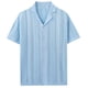 thumbnail image 4 of pstuiky camisetas para hombre, Camisa de punto de manga corta para hombre, cárdigan informal con botones y solapa de manga corta. camisas casuales para hombre m, 4 of 9