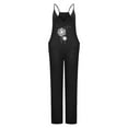 thumbnail image 3 of TAIAOJING Jumpsuits For Women Casual Summer Casual Sleeveless Floral Print Strap Loose Jumpsuits Overalls Long Romper With Pockets, 3 of 7