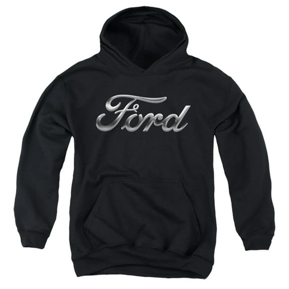 Ford Chrome Ford Logo Youth Pullover Hoodie Sweatshirt Black