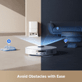 thumbnail image 3 of DREAME Robot Vacuum and Mop,13000Pa Suction, Pet Hair Anti-Tangle with TriCut Brush, 100 Days Auto-Empty, Mop Self Mop Cleaning & Drying, Smart Obstacle Avoidance, Voice & App Control,White, 3 of 7