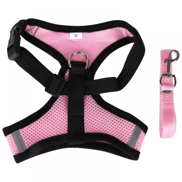 Dog Harness No Pull, Pet Harnesses with Dog Collar, Adjustable Outdoor Vest for Small, Medium, Large, Extra Large Dogs, Easy Control Handle for Walking