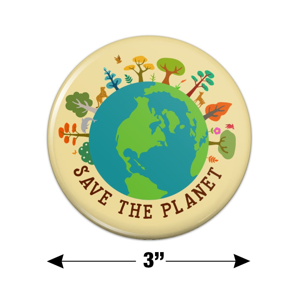 Save The Planet Illustration Conservation Kitchen Refrigerator