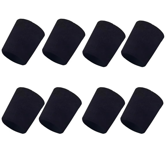 8 Pcs Sports Wristband Wrist Sweatbands Tennis Wristbands Cotton Sweat Absorbent Breathable Stretchy Athletic