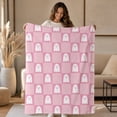 thumbnail image 7 of Fllostpr Halloween 39 x 29 in Spooky Ghost Blanket, Pink Soft Flannel Throw Blanket Decorations for Couch, Bed, Sofa & Party, 7 of 7