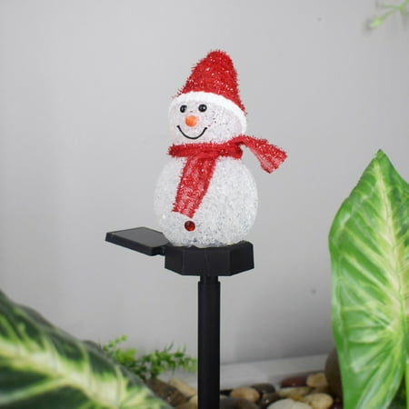 

Herrnalise Outdoor Home and Garden Solar Garden Light LED Christmas Lawns Snowman Plug Lights Waterproof Ground Plug Light