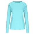 thumbnail image 6 of Luvrsol Women's Long Sleeve Sun Protection Tops Round-Neck Sports Yoga Gym, S-2XL, 6 of 7