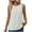 White, variant on Tank Tops for Women under $4.98 no boundari Cotton Linen Solid Color Round Neck Button Sleeveless T-shirt Khaki XL