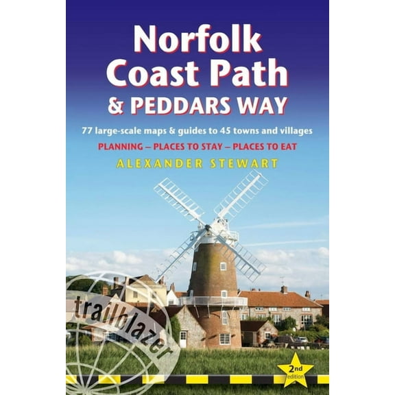 British Walking Guides Norfolk Coast Path & Peddars Way: British Walking Guide: 77 Large-Scale Walking Maps (1:20,000) & Guides to 45 T, (Paperback)