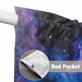 thumbnail image 2 of Blue Purple Sky Kitchen Window Curtains, Swag Curtains Valance for Bedroom Living Room Bathroom, Abstract Modern Stars Space Rod Pocket Window Treatment Curtain Block Drapes 2 Panels 36"x63", 2 of 9