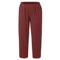 thumbnail image 4 of TinyBloomm Casual Dress Pants for Women Summer Women's Pants Wide Trousers Flowy Large Size Casual Pants Casual Solid Color Fashion Pant Lightweight Sport Length Pants With Pockets, Size L, 4 of 5