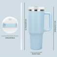 thumbnail image 5 of 5/7pcs 40 Oz Tumbler With Handle And Straw Lid, Stainless Steel Insulated Water Cup, Travel Mug Bulk, 5 of 18