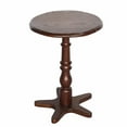 thumbnail image 4 of GZXS 15.75" Round Wooden Pedestal Side Table, Compact Vintage Accent Table for Living Room or Bedroom, Easy Assembly, Walnut Brown Finish, 4 of 7