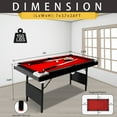 thumbnail image 3 of 6-7 Ft Portable Pool Table, Mesa De Billar para Adultos, Foldable Pool Table, Billiard Tables Set Includes Full Set of Balls, Chalk, 2 Cues & Brush for Game Rooms Apartments Offices, 3 of 6
