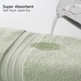 thumbnail image 5 of REDKISS 8-Piece 100% Cotton Bath Towel Set, 600GSM Luxury Green Bath Towels, Quick Dry Hand Towels & Washcloths, Green, 5 of 8