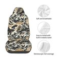 thumbnail image 4 of Picia Black Palm Leaves Print Waterproof Sweating Car Seat Cover for Post Gym Workout, Running, Beach and Hiking, Universal Fit Anti-Slip Bucket Seat Protector, 4 of 5