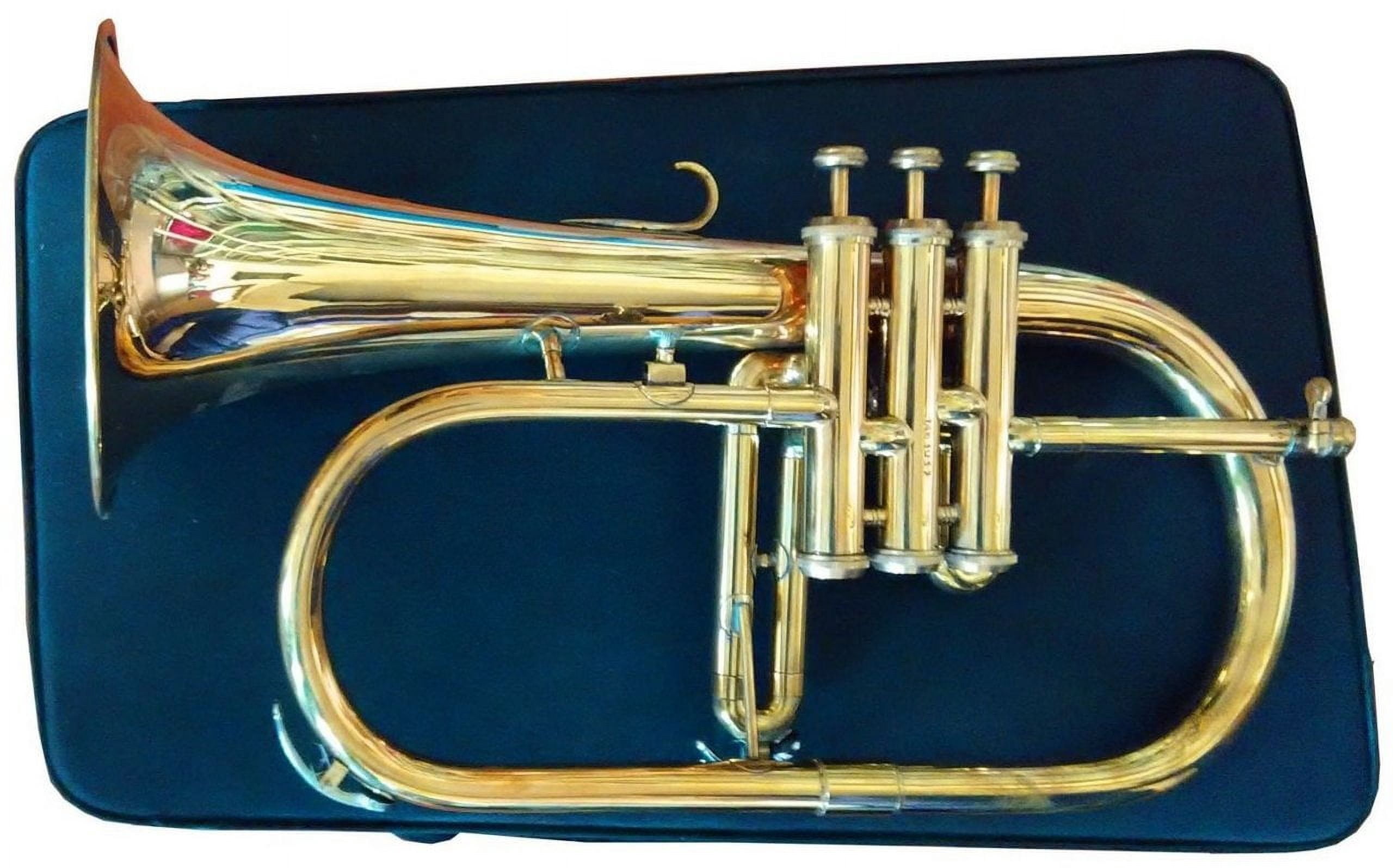 SHREYAS FLUGEL HORN BRASS FINISH BB PITCH W HARDCASE MP BRASS FLUGLEHORN