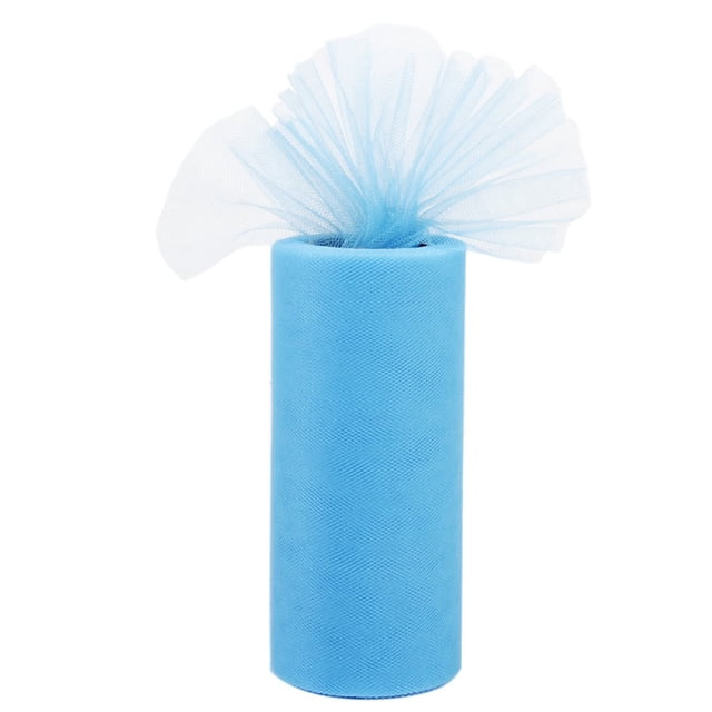KAKOWELY Rollo de tul de 22 m x 15 cm para decoración de banquetes, bodas y manualidades (azul lago)