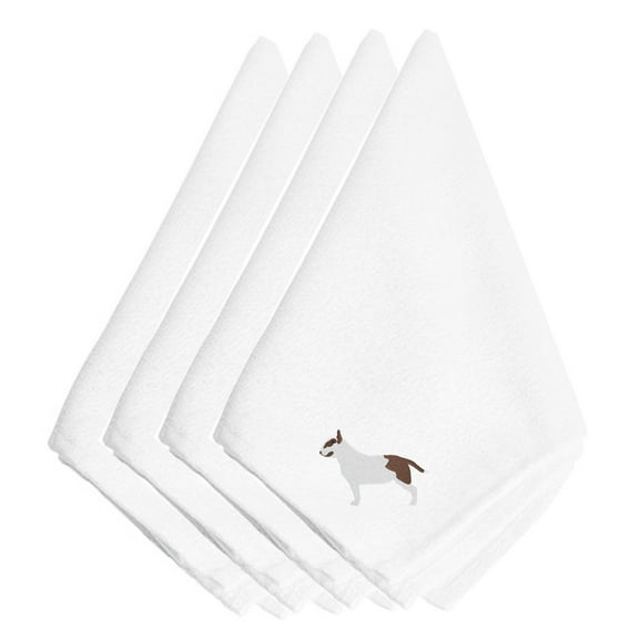 Bull Terrier Embroidered Napkins Set of 4
