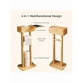 thumbnail image 2 of 4in1 Toilet Paper Holder Stand With Storage Shelf Box 360 Rotating Bamboo Free Standing Toilet Tissue Roll Toilet Wipes Dispenser Organizer Desktop For Bathroom Decor Patented, 2 of 8