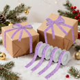 thumbnail image 7 of 5 Rolls Christmas Ribbon 1.5 inch Wide Decorative Ribbon for Gift Wrapping and Holiday Decorations Purple Hibiscus Flowers, 7 of 7