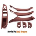 thumbnail image 1 of Cubierta de manija de puerta interior de coche, color beige y negro, de carbono, para BMW Serie 5 F10 F11 F18 2009-2017, volante a la izquierda, s202412246378, 1 of 5