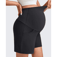 thumbnail image 4 of G4Free Maternity Shorts with Pockets Over The Belly Stretchy 6'' Pregnancy Yoga Pants Athletic Workout, 4 of 8