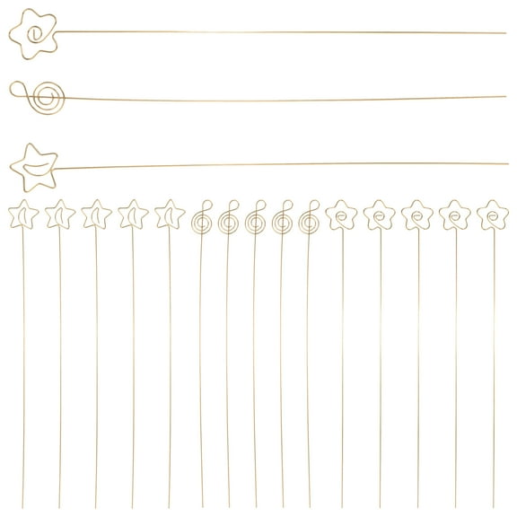 GOOHOCHY 30Pcs Floral Pick Card Holders Metal Wire Floral Place Card Holder  Photo Memo Holder Floral Picks