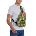 thumbnail image 7 of Sling Bag for Men, Green Cat Camouflage Fanny Pack Crossbody Bags Shoulder Chest Bag, Small Gym Bag Anti Theft Crossbody Backpack Daypack for Travel Sports Running Hiking, 7 of 7
