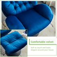 thumbnail image 3 of Velvet Swivel Accent Chair with Ottoman for Living Room Bedroom Reading Room, Cozy Lounge Armchair Fluffy Round Tufted Back Adult Gifts for Small Room Lazy Relax Read TV Chair,Blue, 3 of 8
