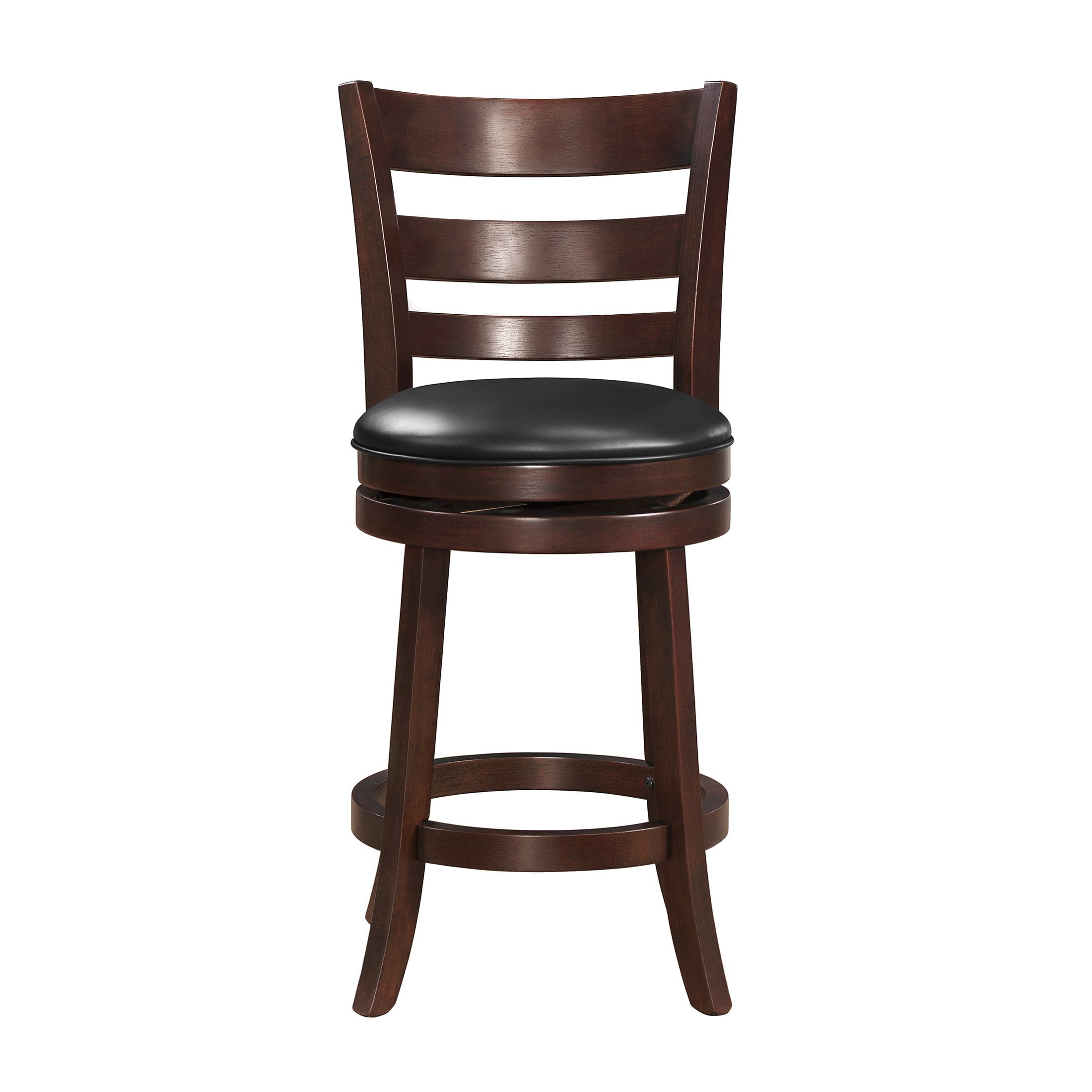 OakvillePark Odelia Ladder Back Swivel Barstool, Counter Height, Cherry
