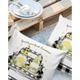 thumbnail image 2 of Pack of 2 Outdoor Pillow Covers, Gnome Lemon in Farm Truck Black and White Checked Waterproof Square Throw Pillowcase Cushion Decorative Pillow Covers for Couch Patio Tent, 24x24 in, 2 of 6