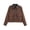 Coffee, variant on Women's Spring And Winter Turtleneck Zippered Pocket Corduroy Stitching Leather Collar Jacket Baseball Jacket Long-sleeved Jacket Coat