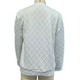 thumbnail image 3 of Women's Quarter Zip Sweatshirt Stand Collar Long Sleeve Casual Quilted Trendy Fall Pullover Clothes Tops (XL, White), 3 of 4