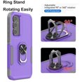 thumbnail image 3 of Phone Case for S23 FE Case Galaxy S23 FE 5G Phone Case Samsung S23 FE Case, Heavy Duty Shockproof Full Body Phone Cover Built in Rotatable Magnetic Ring Holder Kickstand , 2023 Purple, 3 of 7