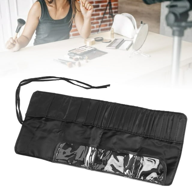 Organizador De Brochas De Maquillaje, Estuche Rodante Para Brochas De Maquillaje, Plegable, 26 Agujeros, Almacenamiento Ordenado, Portátil Para Viajes En Casa, Viajes Cortos