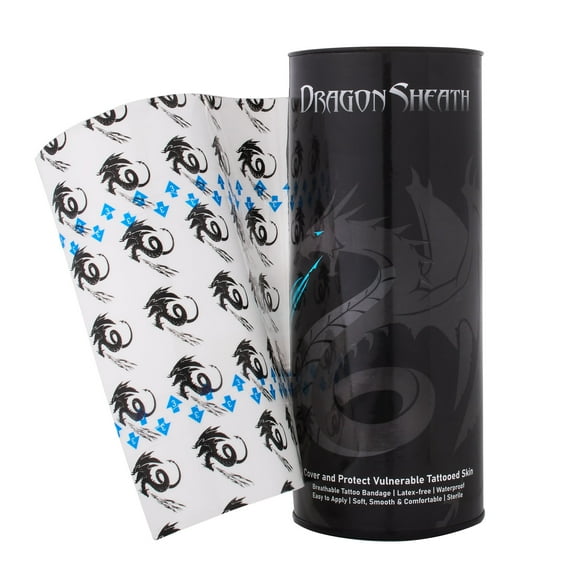Skin Deep Derm Shield Tattoo Aftercare Bandage Roll with Easy Feeder  5.9" x 8 Yards, Sterile