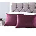 thumbnail image 7 of King Size Satin Pillowcase Set of 2 - Burgundy Silk Pillow Cases for Hair and Skin 20x36 inches, Satin Pillow Covers 2 Pack with Envelope Closure, 7 of 7