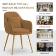 thumbnail image 3 of IVV Modern Accent Arm Chairs Set of 2, Upholstered Velvet Side Chair Vanity Chair with Golden Metal Legs for Dining Room Kitchen Club Guest Room, Ginger, 3 of 5