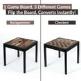 thumbnail image 6 of Sterling Games Wooden Chess Table with Checkers Backgammon Combo Set, Charred Oak, 6 of 11