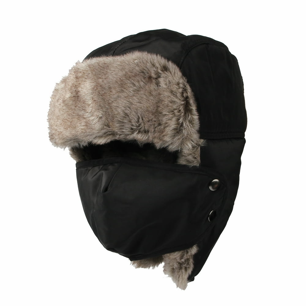 WITHMOONS Trooper Trapper Hat Winter Windproof Cap Faux Fur CRT1143 ...