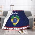 thumbnail image 3 of Manta divertida con la bandera de Brasil de 127 x 101 cm para mujer y hombre, suave, para sofá, sala de estar, cama, niñas y niños, decorativa., 3 of 8