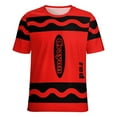 thumbnail image 5 of Red Crayon Design Women's T-Shirt Short Sleeve T Shirts Tops Tee Ladies Loose T, 5 of 6