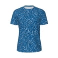 thumbnail image 5 of Wukai Blue Star Print Print Men's Short-Sleeved Mesh T-Shirt,Quick-Dry Short Sleeve Workout T-Shirt-6X-Large, 5 of 8