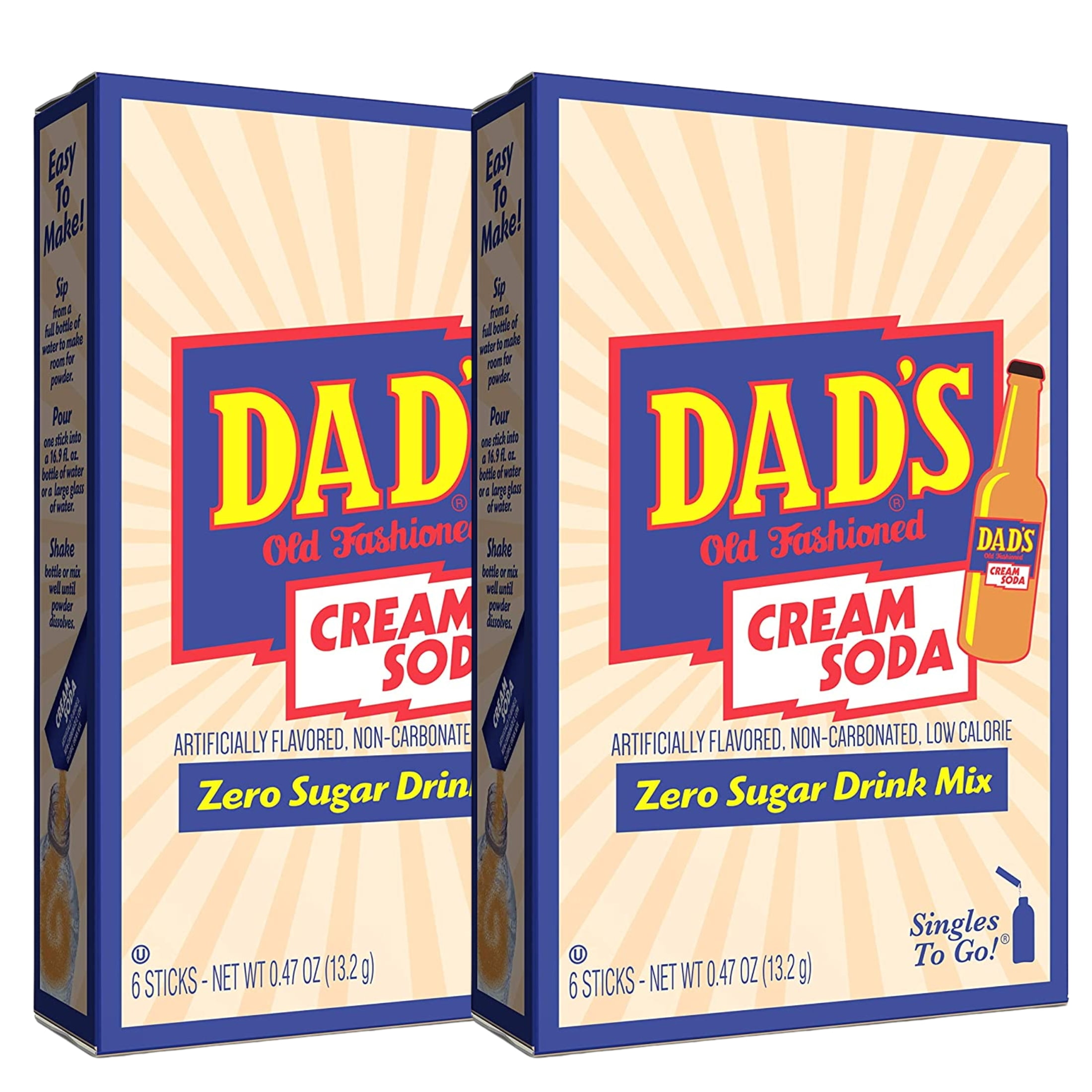 Dad's Old Fashioned Cream Soda Singles To Go Sugar Free No Caffeine
