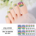 thumbnail image 5 of 12PCS Summer nail stickers foot stickers waterproof rainbow smudged onion powder flash toe nail stickers nail stickers, 5 of 13