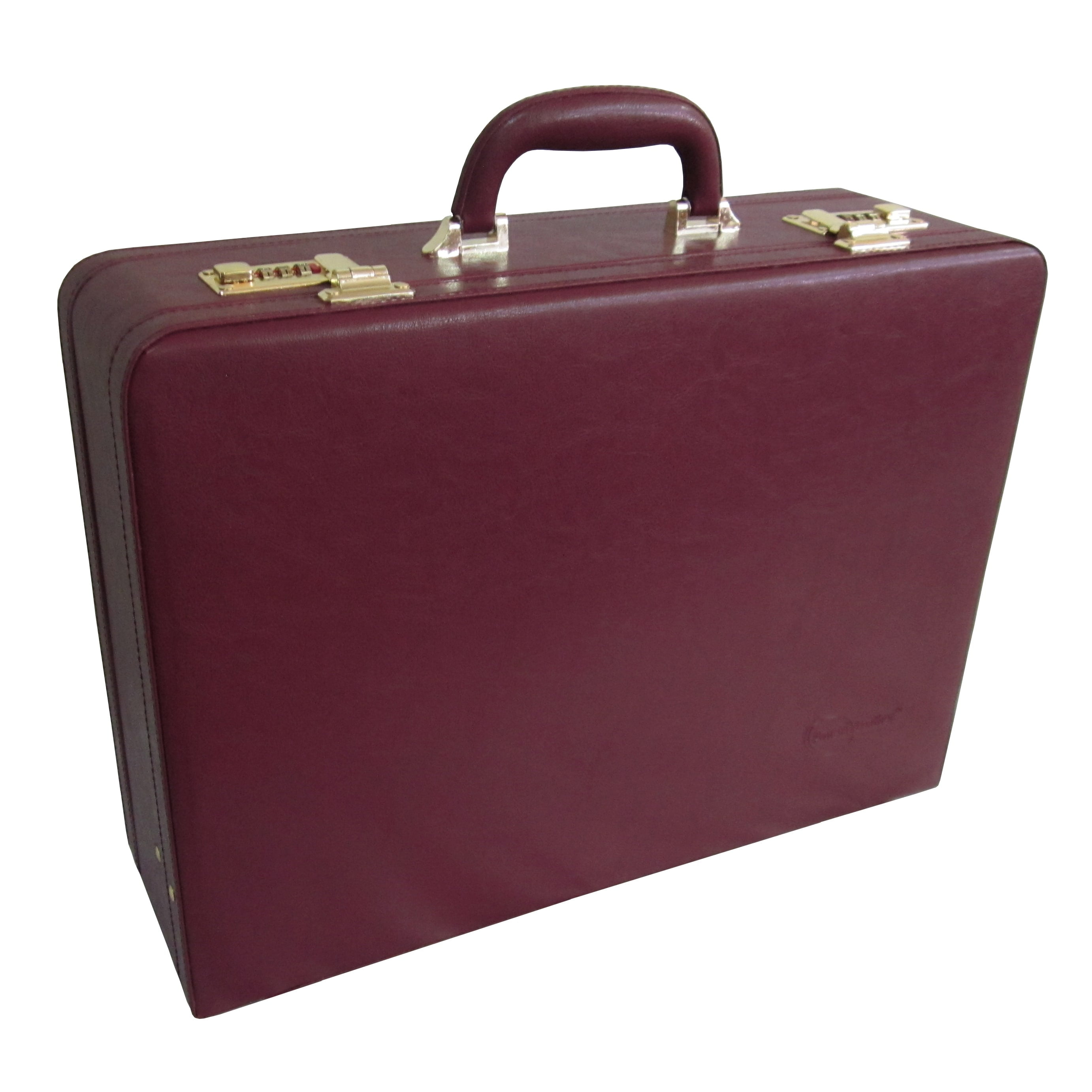 Amerilether Large Expandable Faux Leather Attache Case