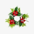 thumbnail image 2 of SHIMELE Red Fruit Wreath Candle Holders, Aromatherapy Candlesticks, Christmas Table Decor, Holiday Centerpiece, Festive Home Decoration, Durable Plastic, Multicolor Design, 2 of 6